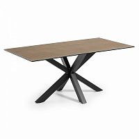 стол arya 180x100 черный, фарфоровый corten c409k10 от la forma (ex julia grup) в Хабаровске
