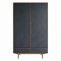 шкаф двустворчатый bruni black с двумя ящиками в Хабаровске