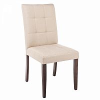 стул деревянный madina dark walnut / fabric cream в Хабаровске