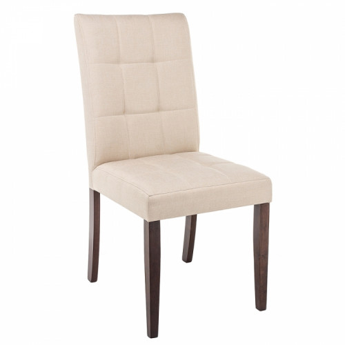 стул деревянный madina dark walnut / fabric cream в Хабаровске