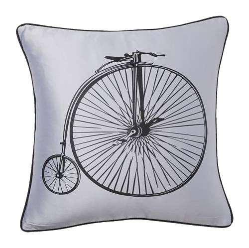 подушка с ретро-велосипедом retro bicycle grey в Хабаровске
