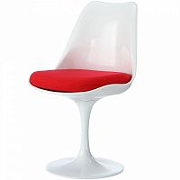 стул eero saarinen style tulip chair красная подушка в Хабаровске