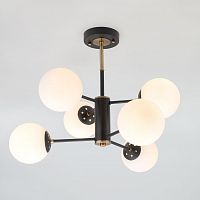 потолочная люстра eurosvet austin 70091/6 черная белая в Хабаровске