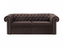 диван chesterfield прямой коричневый 105х208 в Хабаровске