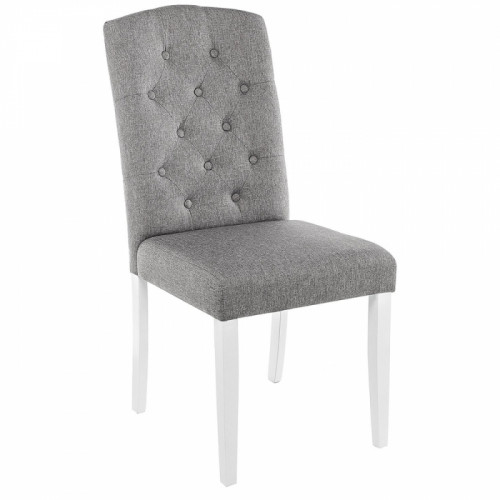 стул деревянный menson white / fabric pebble в Хабаровске