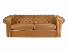 диван chesterfield прямой светло-коричневый в Хабаровске
