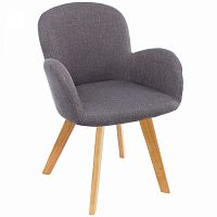 стул деревянный стул asia wooden legs / grey fabric в Хабаровске