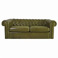 диван chesterfield двухместный прямой оливковый в Хабаровске