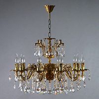 подвесная люстра ambiente granada 2118/10 ab tear drop бронза в Хабаровске