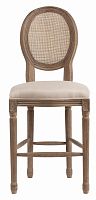 барный стул vintage french round cane back кремовый лен в Хабаровске
