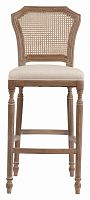 барный стул vintage french nailhead cane back кремовый лен в Хабаровске