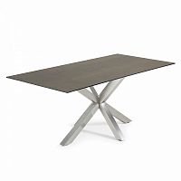 стол arya 200x100 st стальной матовый mos c795k09 от la forma (ex julia grup) в Хабаровске