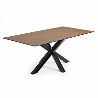 стол arya 200x100 черный, фарфоровый corten c408k10 от la forma (ex julia grup) в Хабаровске
