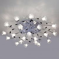 потолочная светодиодная люстра eurosvet florescence 80114/21 хром/белый в Хабаровске