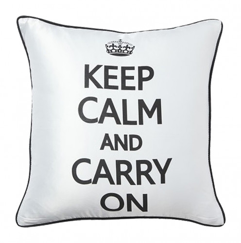 подушка с надписью keep calm and carry on в Хабаровске