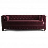 диван chesterfield florence трехместный прямой бордовый в Хабаровске