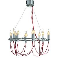 подвесная люстра divinare capillari 8777/02 lm-12 красная в Хабаровске
