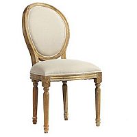 стул vintage french round кремовый лен золотистый в Хабаровске