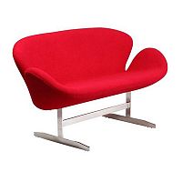 диван swan sofa прямой красный в Хабаровске