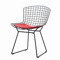 стул bertoia side кожаный standart черный в Хабаровске