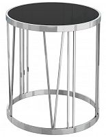 стол журнальный silver drum хром, черный в Хабаровске