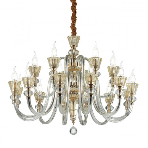 подвесная люстра ideal lux strauss sp18 золото в Хабаровске
