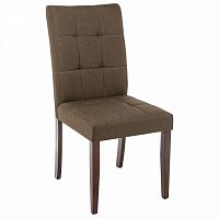 стул деревянный madina dark walnut / fabric brown в Хабаровске