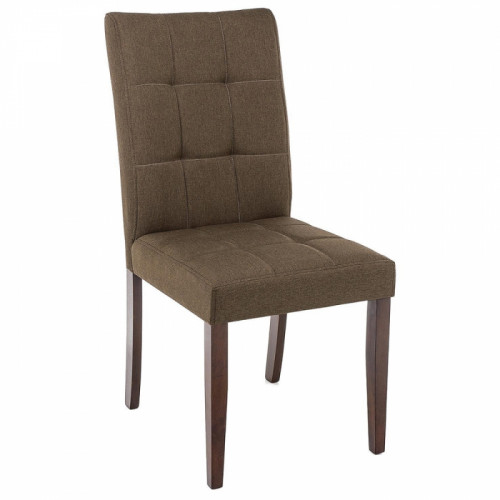 стул деревянный madina dark walnut / fabric brown в Хабаровске