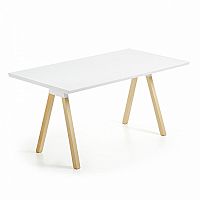 стол stick 140x80 лакированный матовый белый c822l05 от la forma (ex julia grup) в Хабаровске