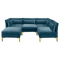 диван zara sectional угловой синий в Хабаровске