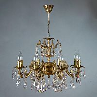 подвесная люстра ambiente granada 2118/8 ab tear drop бронза в Хабаровске