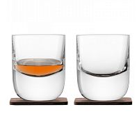 набор из 2 стаканов renfrew whisky с деревянными подставками 270 мл в Хабаровске