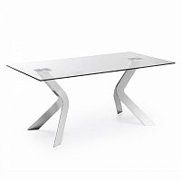 стол virginia 180x90 хром clear c103c07 от la forma (ex julia grup) в Хабаровске