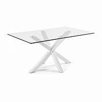 стол arya 160x90 white, clear glass c435c07 от la forma (ex julia grup) в Хабаровске