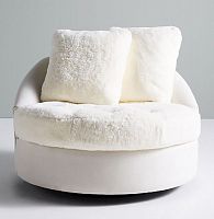 диван wool barwick swivel круглый белый в Хабаровске