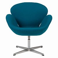кресло swan chair темно-голубое в Хабаровске