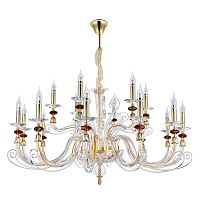 подвесная люстра crystal lux catarina sp12+6 gold/transparent-cognac золото в Хабаровске