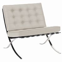 кресло barcelona chair молочное в Хабаровске