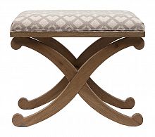 табурет деревянный мягкий x-leg stool коричневый в Хабаровске
