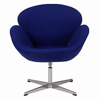 кресло swan chair синее в Хабаровске