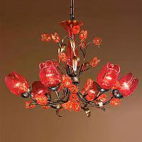 люстра 6755/8 v0889 от mm lampadari коричневая/красная в Хабаровске