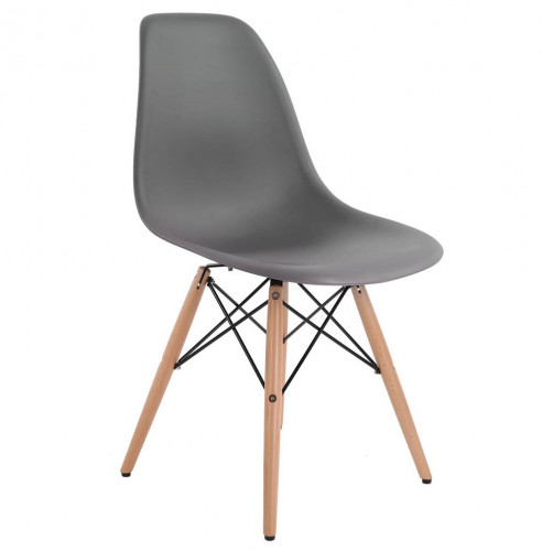 стул деревянный pc-015 серый (eames style) в Хабаровске