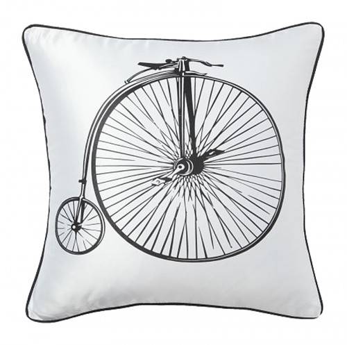 подушка с ретро-велосипедом retro bicycle white в Хабаровске