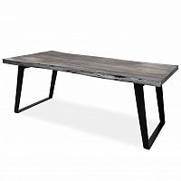 большой обеденный стол дживан platinum black из массива дерева 200x100 в Хабаровске