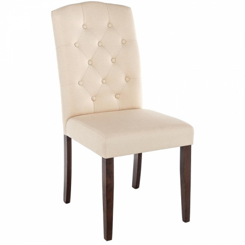 стул деревянный menson dark walnut / fabric cream в Хабаровске