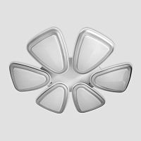потолочная светодиодная люстра ambrella light orbital granule fg1014/6 wh/sl 410w d1040*800 в Хабаровске