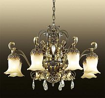 подвесная люстра odeon light safira 2802/8 бежевая в Хабаровске