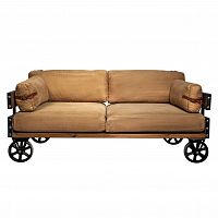 диван loft двухместный прямой коричневый в Хабаровске