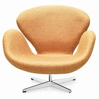 кресло swan chair коричневое в Хабаровске
