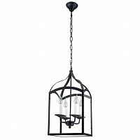 дизайнерская подвесная люстра spot light cage 9500404 черная в Хабаровске